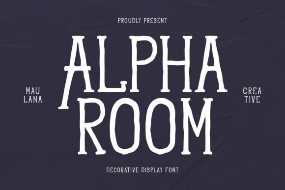 Alpha Room Display Font for Handmade Creatives