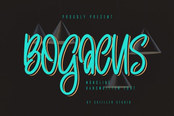 Bogacus Font: A Confident Paint-Brushed Handwritten Typeface for Small Business Branding