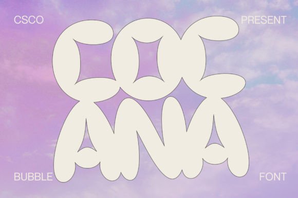 Cocana: A Playful Bubble Font for Small Business Branding