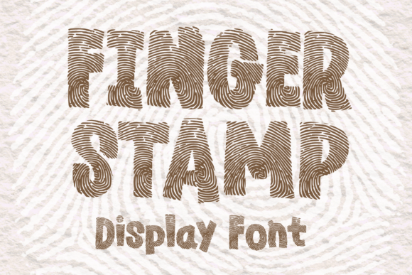 Finger Stamp Display Font for Handmade Creatives