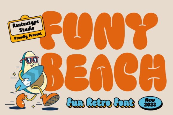 Funy Beach: A Charming Display Font for Crafters