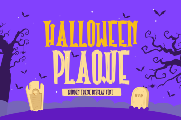 Halloween Plaque: A Rustic Display Font for Spooky Season