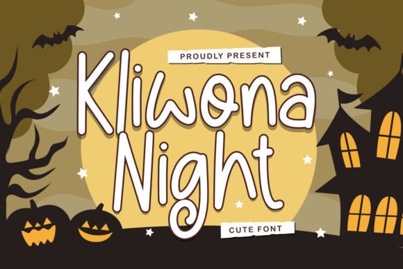 Kliwona Night: A Spooky-Chic Display Font for Halloween Campaigns