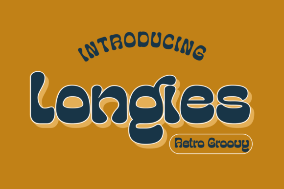 Longies Font: Retro Groovy Display Typeface for Makers