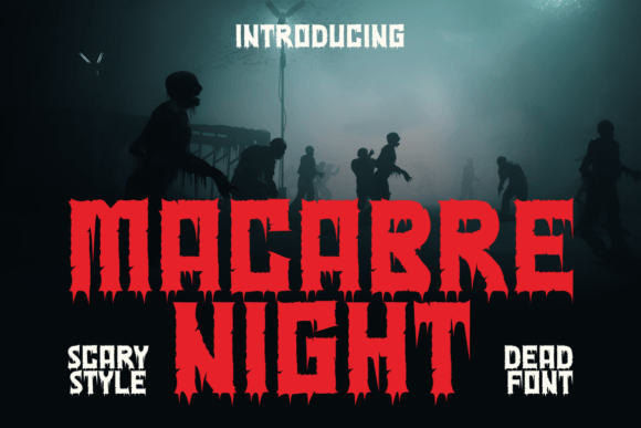 Macabre Night: A Spooky Display Font for Halloween Branding