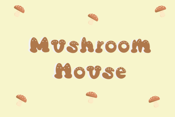 Mushroom House Font: A Playful Display Font for Cute & Christmas Branding