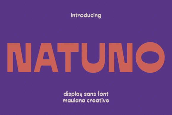 Natuno Display Font for Bold, Playful Brand Identity