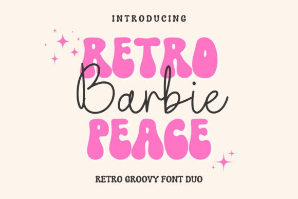 Retro Barbie Peace Font for Playful Brand Identity
