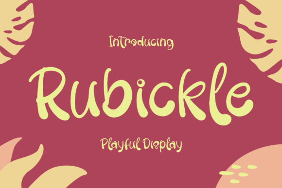 Rubickle Display Font for Handmade Creators