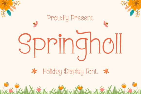 Springholl Display Font for Festive Digital Branding