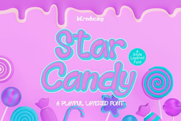 Star Candy Font: Cute & Cheerful Display Fonts for Small Business Branding