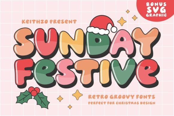 Sunday Festive Display Font for Bold Retro Craft Projects