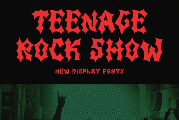 Teenage Rock Show: A Bold and Edgy Display Font