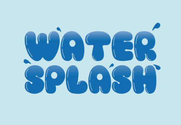 Water Splash Font: Playful Cartoon Display Fonts for Makers