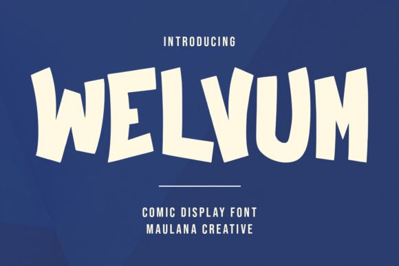 Welvum: A Comic Display Font for Creative Branding